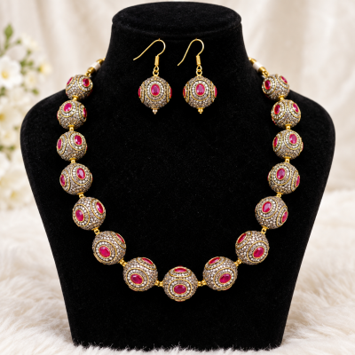 Premium Antique Turkish Ball Necklace Set